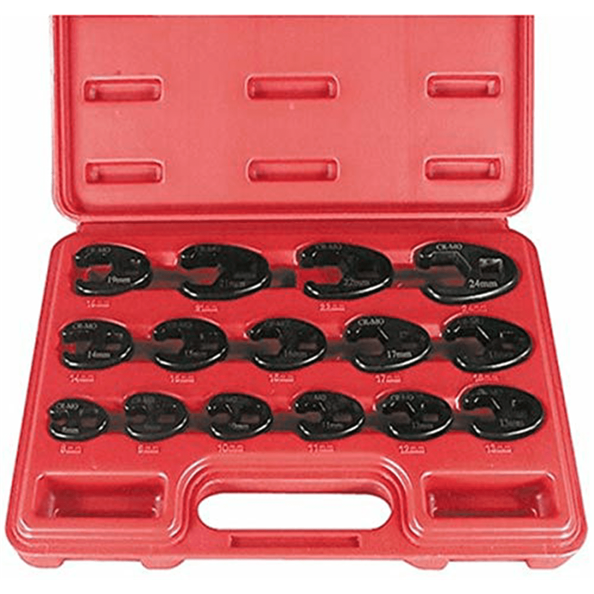 Astro Pneumatic 7115 15-Piece Professional Metric Crowfoot Wrench Set