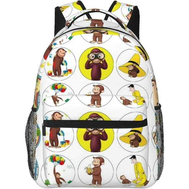 Curious George Backpack Lightweight School Travel Multifunctional Unisex Celebration Anime Character