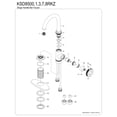 thumbnail image 6 of Kingston Brass KSD8500RKZ Wendell Single-Handle Bar Faucet with Knurled Handle, Matte Black, 6 of 6