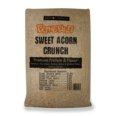 Whitetail Products Gone Wild White Oak Acorn Crunch Deer Attractant 40 LB. Premium Deer Attractant High-Protein Natural Flavors G2334
