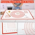 thumbnail image 5 of Extra Large 20x28 inch Silicone Baking Mat with Measurements, Nonstick Pastry Mat for Rolling Dough Cooking Mat Oven Mats Sheet Various Size for Baking Pizza Bread Cakes(20x28 inch, Red), 5 of 6