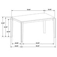 thumbnail image 5 of Montena Dining Table, Dark Brown Hardwood, Rectangular 59 Inch Top, 5 of 5