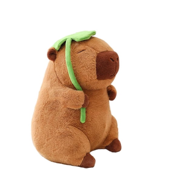 Capibara Plush Toy, Adorable Capibara Stuffed Doll, Perfect Birthday Gift for Kids and Adults (Lotus leaf design/shape, 12 Inches)