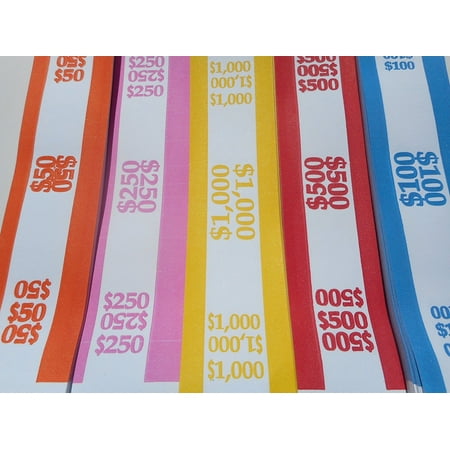 150 Assorted Currency Straps/Bands by, 150 Currency Straps/Bands- You will receive 30 each of the following By MMF Ship from