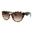 thumbnail image 4 of Womens Oversized Cat Eye Retro Fashion Geometric Bevel Arm Sunglasses Tortoise Black - Brown, 4 of 8