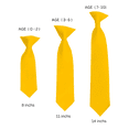 thumbnail image 2 of Solid Golden Yellow Boy's 14" Clip On Tie Age 7 to 10 Years Old, 2 of 5