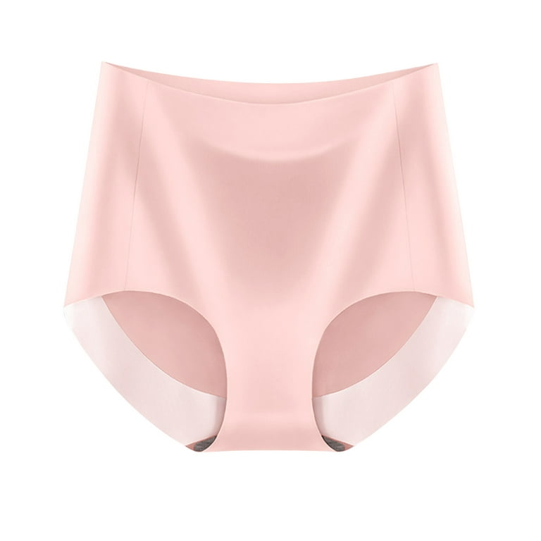 HUPOM Seamless Panties For Women Womens Underwear High Waist Casual Belt  Elastic Waist Red L 