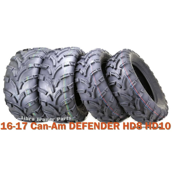 16-17 Can-Am DEFENDER HD8 HD10 ATV Tire Set WANDA 25x8-12 25x10-12 lite Mud