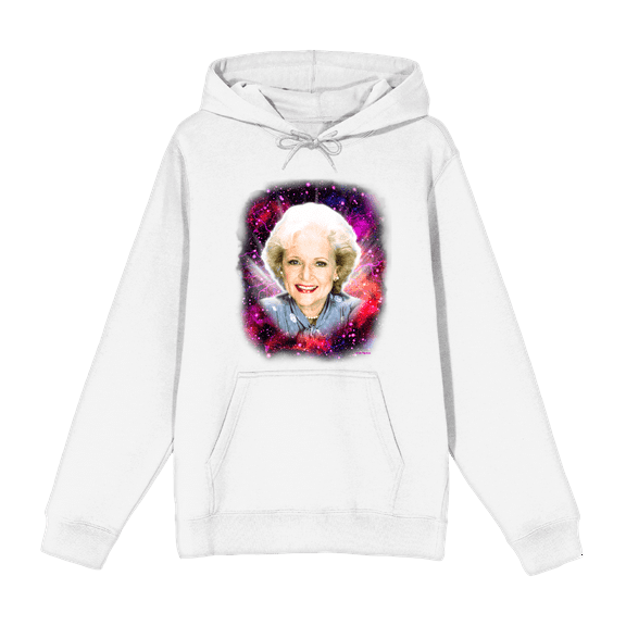 Golden Girls Rose Galaxy Headshot Long Sleeve Unisex Adult Hooded Sweatshirt-Medium