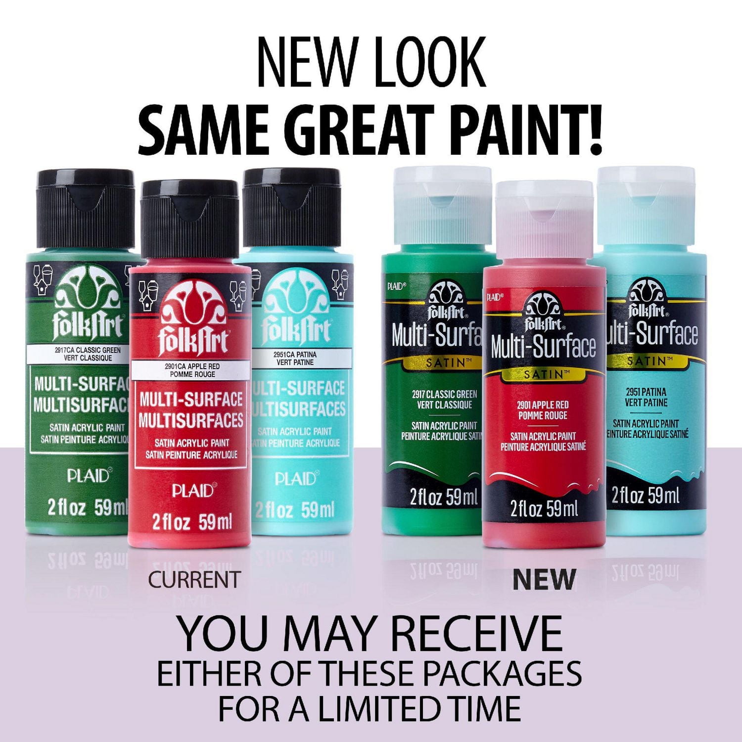 Peintures acryliques multisurface fini satiné FolkArt, 59 ml Blanc titane Peinture Multi-Surfaces