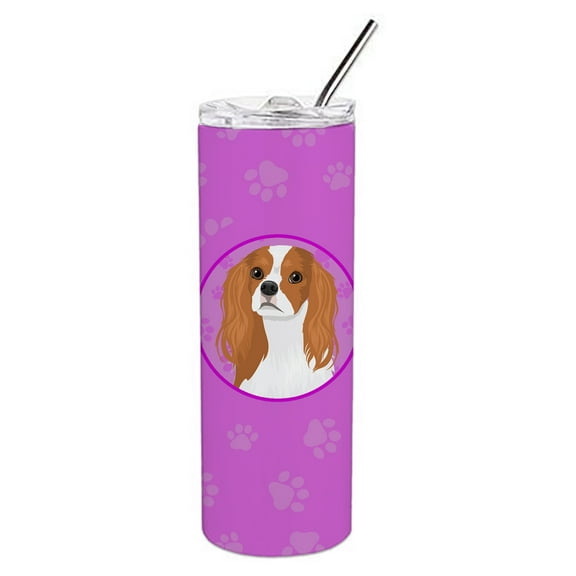 Carolines Treasures WDK1341TBL20 Cavalier King Charles Spaniel Blenheim Design1 Stainless Steel 20 oz Skinny Tumbler