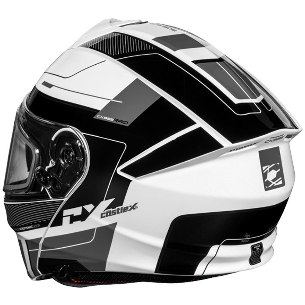 Castle CX935 Raid Modular Motorcycle Helmet White/Black 3XL