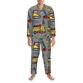 thumbnail image 4 of Bingfone Men'S Pajama Set 2 Piece Loungewear Pjs, Long Sleeve With Pajama Pants-Funny Construction, 4 of 9