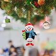 thumbnail image 5 of Adorno para árbol de Navidad Papá Noel de arcilla blanda, muñeco de nieve, pingüino, decoración colgante para árbol de Navidad, 5 of 5