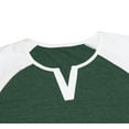 thumbnail image 2 of YI XIANG RAN Plus-Size Shirt for Women Summer V Neck T Shirts Raglan Striped Sleeve Tees Color Block Top XL-4XL, 2 of 5