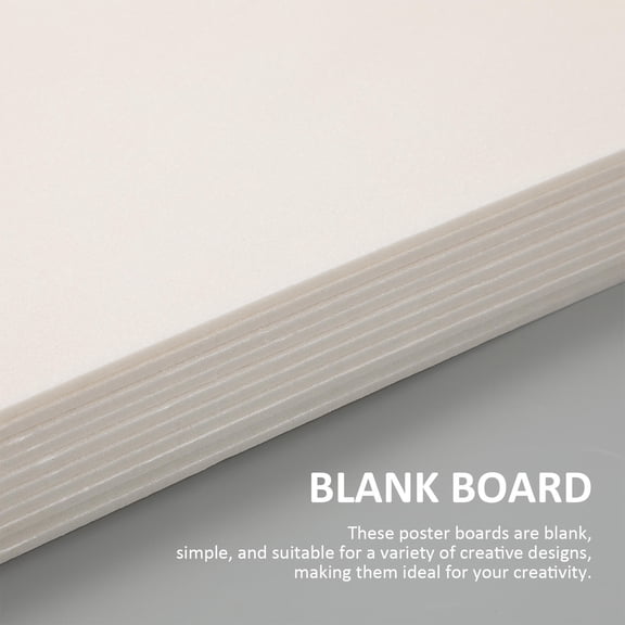 OULII 10Pcs Beige Plastic Poster Boards Blank Display Board for DIY Crafts Presentation