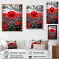 thumbnail image 4 of Designart "Flower landscape Scarlet Euphony II" Floral Floater Framed Canvas Print, 4 of 7