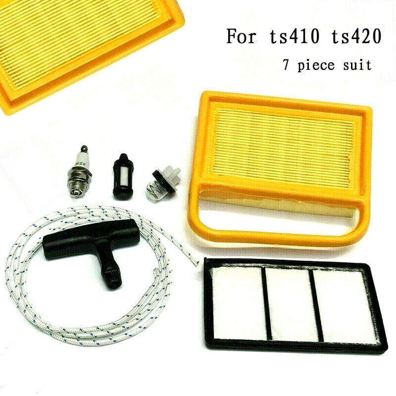 Replacement Service Kit Air Filters Plug Primer Pull Cord For Stihl TS410 TS420! 