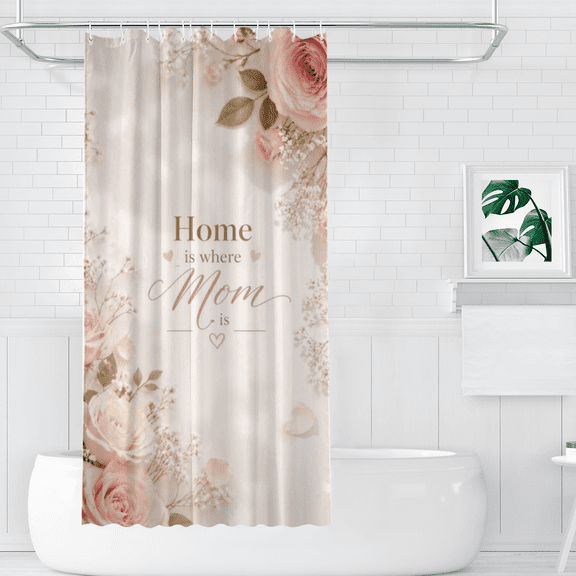 Floral Mom Polyester Shower Curtains, 36" x 72"