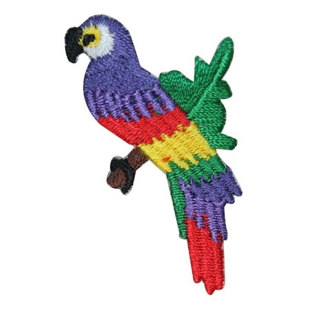 Beautiful Iron - ID 1634 Beautiful Parrot Patch Exotic Bird Pet Embroidered Iron On Applique