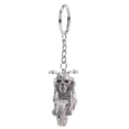 thumbnail image 4 of Moda motocicleta cráneo esqueleto llavero goma Keyring Keys Holder bolso decoraciones colgante colgante (Big Moto), 4 of 5