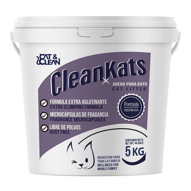 Arena para Gato Cat&Clean CleanKats Arena morada Premium 5 kgs