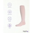 thumbnail image 6 of MeMoi Girls Ultra-Soft Opaque Pima Cotton-Rich Mini-Ribbed Sweater Tights - Girls - Female, 10, Light Pink, 6 of 12