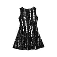 thumbnail image 4 of CCRFTGI Dresses for Kids Girls Size 7 Mini Black Striped Dress Party Wedding Sleeveless Girls Dresses Summer Stylish Casual Beach Fancy Dresses Black 5-6 Years, 4 of 4