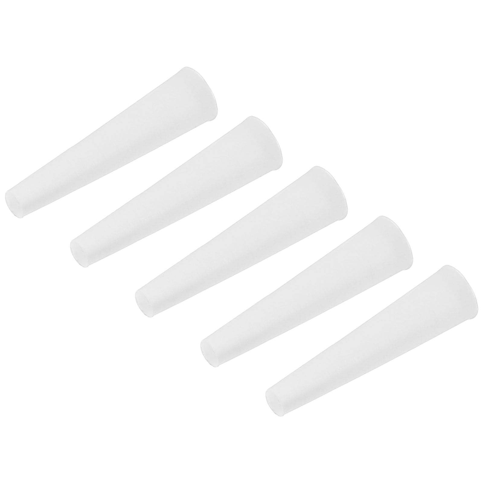 Uxcell Silicone Rubber Tapered Plug 2mm to 4.2mm Solid White for Powder ...