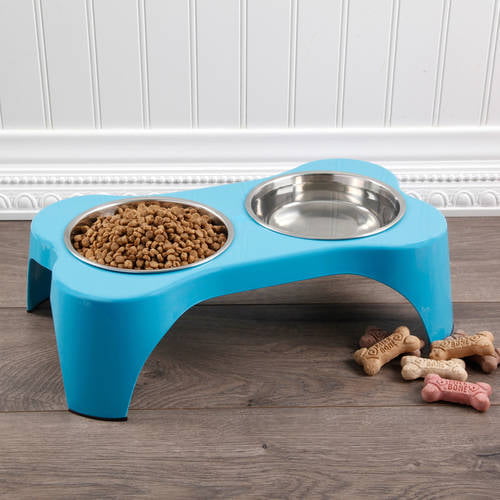 Dog Bone Pet Bowl Stand