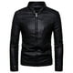 thumbnail image 1 of Chaqueta de cuero a la moda para hombre, además de forro polar, chaqueta de moto, chaqueta de cuero cálida Pompotops  oipoqjl13742, 1 of 4