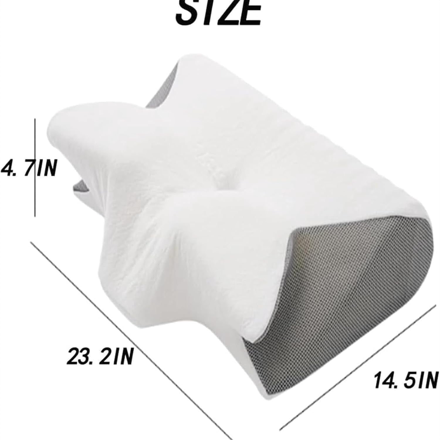 Sleep Apnea Pillow for Sleep Apnea and Snoring, Cervical Neck Support for Proper Alignment, Ergonomic Contour Memory Foam Pillow with Cooling Cover