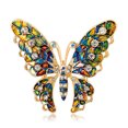 thumbnail image 1 of Broche de diamantes de imitación, broche de mariposa de aceite con gota de color de versatilidad de alta gama, broche de animales, 1 of 5