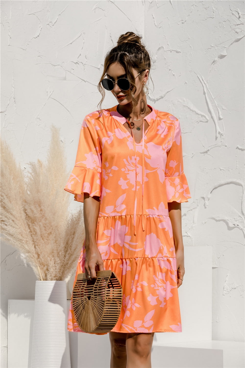 t shirt dress with ruffles