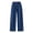 Blue, variant on Black Denim Pants for Girls, Wide Leg Elastic Waist Pull On Jeans,Size 11-12 T