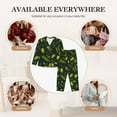 thumbnail image 5 of Goofa Green Branch Olive Printed Women’s 2 Piece Pajama Set Super,Pajamas Women's Long Sleeve Sleepwear Soft Button Down Loungewear Pjs Lounge Set Nightwear-Small, 5 of 9