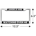 thumbnail image 2 of Angels are Watching Over ME Personalized License Plate Frame Unique Chrome Plate Frame Simple and Powerful License Plate Frame Tag Holder Matching Screws Caps, 2 of 7