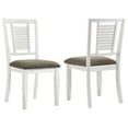 thumbnail image 2 of Miekor Furniture Pratto Distressed White Wood Dining Side Chair (Set of 2) 15434, 2 of 12