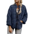 thumbnail image 2 of Uinagy Women's Solid Color Stand Collar Cotton Jacket, 2 of 5