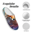 thumbnail image 5 of Lsque Color Splash Fox Portrait Pattern Womens Comfort Cotton on Scuff With Memory Foam and Anti-skid Sole Slipper-46/47, 5 of 7