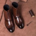 thumbnail image 4 of LSLJS Men's Ankle Boots, Men's Fashion Pointed High Tube Breathable Lace-Up Side Zipper, 4 of 4