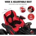 thumbnail image 4 of TOKTOO 24V Ride On Toys for Big Kids, 4WD Ride On Car with Parent Remote, 4 Wheeler for Kids Age 5-12, ATV Electric Cars for Kids with Adjustable Seat, LED Lights & Music, Red, 4 of 8