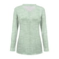 thumbnail image 5 of Weikingp Basic Long Sleeve Shirts For Women Thin Long Sleeve Shirts Women Plain V Neck T Shirts Women Womens Long Sleeve Tops Summer Top Women Green L, 5 of 5