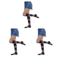 thumbnail image 4 of Calcetines hasta la rodilla Qarigey 1 par rayas iris Transpirabilidad Corazón Cómodo Cálido, 4 of 6