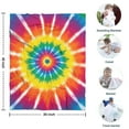 thumbnail image 4 of Rainbow Tie Dye Ray Circle Pattern Blanket,Comfortable Soft Flannel Throw Blanket,All Season,Warm Lightweight Blankets for Sofa Bed Couch Living Room Chair,30"x40", 4 of 4