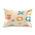 thumbnail image 7 of Yayeee Pillowcase Standard Size Set of 2 Satin Wrinkle Resistant Pillow Case, Beach Pattern, 7 of 7