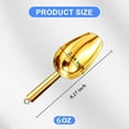 thumbnail image 2 of Triani Metal Ice Scoop 6 Oz Small Metal Food Scoops for Candy Flour Sugar for Ice Maker Ice Bucket Kitchen Freezer Bar Party Wedding Multi-use & Mirror Finish, Dishwasher Safe(Gold), 2 of 7