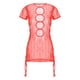 thumbnail image 5 of VISgogo Vestido de verano transparente para mujer, color sólido, manga corta, ahuecado, vestido de playa VISgogo moda, 5 of 9