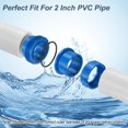 Blue Pvc Socket Adapter Uxcell 6Pcs 63mm(2