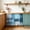 Sky Blue, variant on Black Small Sink Skirt 10"Wx11"L, Dustproof Under Sink Curtain with Self Adhesive Tape, Pure Black Cabinet Curtain Cover for Bathroom Vanity, Kitchen Storage Shelf, RV